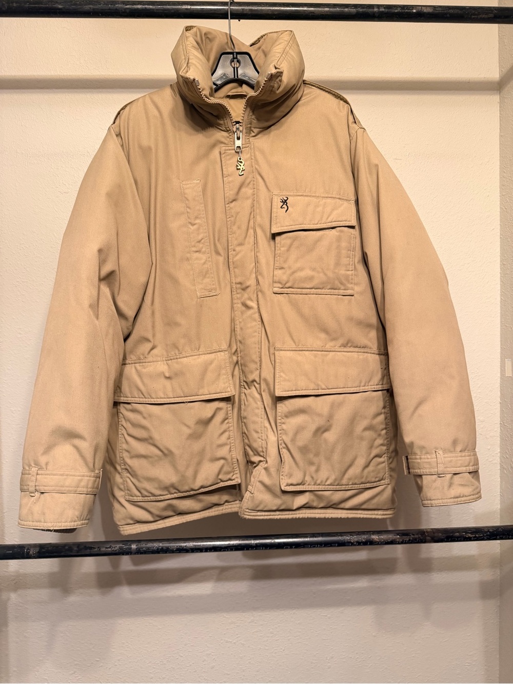 Browning Tan Field Jacket with Multiple Pockets